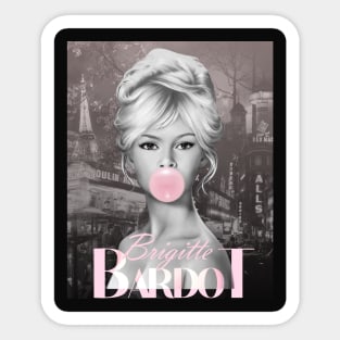 Brigitte Bardot with bubble gum 2022 Sticker